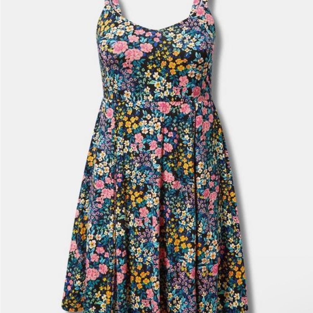 BNWT Torrid Multicolor Floral Spaghetti Strap Dress